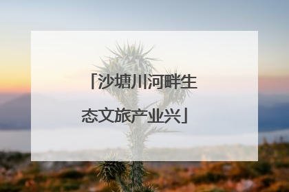 沙塘川河畔生态文旅产业兴