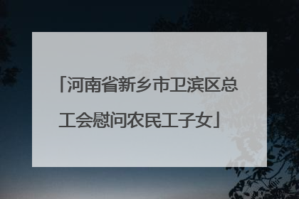 河南省新乡市卫滨区总工会慰问农民工子女