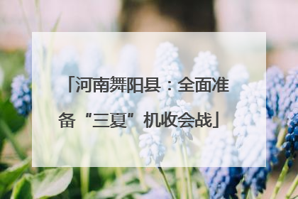 河南舞阳县：全面准备“三夏”机收会战