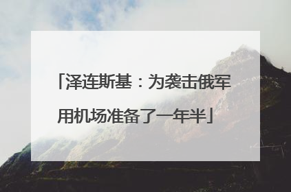 泽连斯基：为袭击俄军用机场准备了一年半