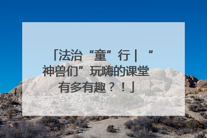 法治“童”行｜“神兽们”玩嗨的课堂有多有趣？！
