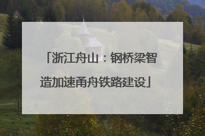 浙江舟山：钢桥梁智造加速甬舟铁路建设