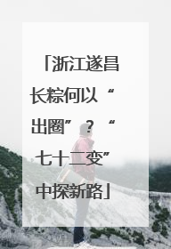 浙江遂昌长粽何以“出圈”？“七十二变”中探新路