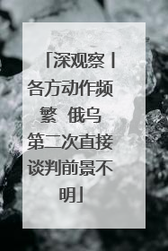 深观察丨各方动作频繁  俄乌第二次直接谈判前景不明