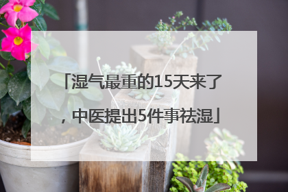 湿气最重的15天来了，中医提出5件事祛湿
