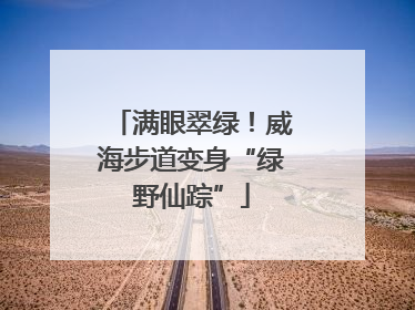 满眼翠绿！威海步道变身“绿野仙踪”