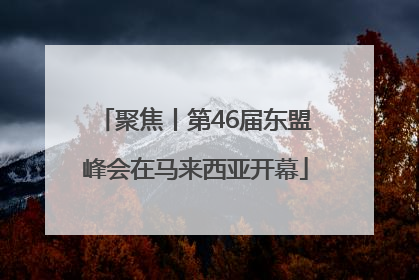 聚焦丨第46届东盟峰会在马来西亚开幕