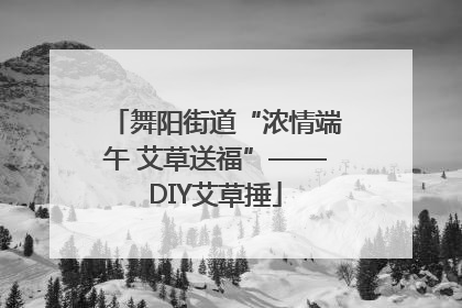 舞阳街道“浓情端午 艾草送福”——DIY艾草捶