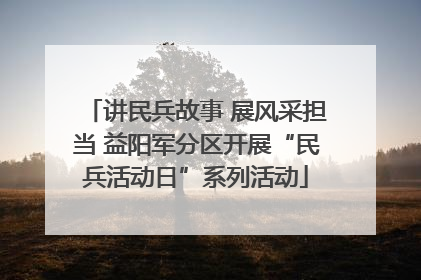 讲民兵故事 展风采担当 益阳军分区开展“民兵活动日”系列活动