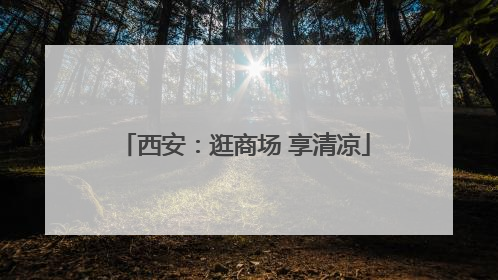 西安：逛商场 享清凉