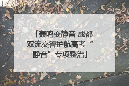 轰鸣变静音 成都双流交警护航高考“静音”专项整治