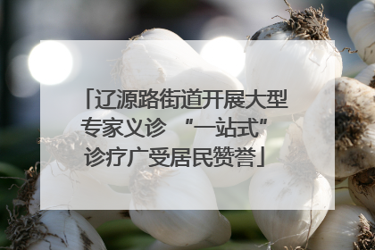 辽源路街道开展大型专家义诊 “一站式”诊疗广受居民赞誉