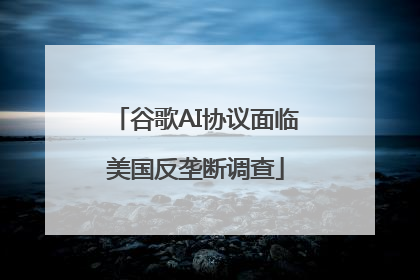 谷歌AI协议面临美国反垄断调查