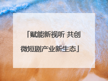 赋能新视听 共创微短剧产业新生态