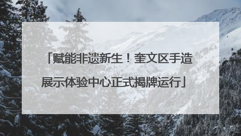 赋能非遗新生！奎文区手造展示体验中心正式揭牌运行