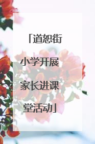 道恕街小学开展家长进课堂活动