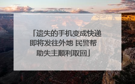 遗失的手机变成快递即将发往外地 民警帮助失主顺利取回