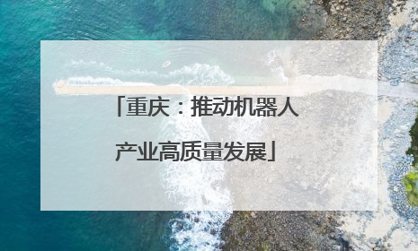 重庆：推动机器人产业高质量发展