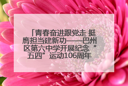 青春奋进跟党走 挺膺担当建新功——巴州区第六中学开展纪念“五四”运动106周年主题团日活动暨新团员入团仪式