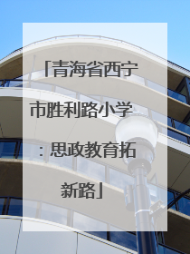 青海省西宁市胜利路小学：思政教育拓新路