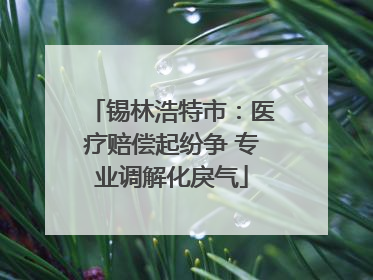 锡林浩特市：医疗赔偿起纷争 专业调解化戾气