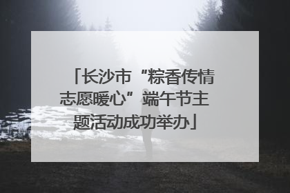 长沙市“粽香传情志愿暖心”端午节主题活动成功举办