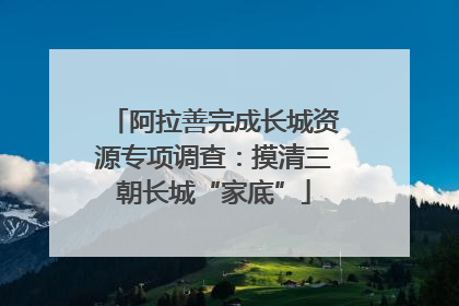 阿拉善完成长城资源专项调查：摸清三朝长城“家底”
