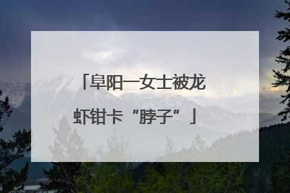 阜阳一女士被龙虾钳卡“脖子”