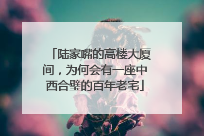 陆家嘴的高楼大厦间，为何会有一座中西合璧的百年老宅