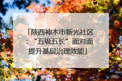 陕西神木市新光社区：“五级五长”面对面 提升基层治理效能