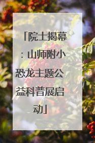 院士揭幕：山师附小恐龙主题公益科普展启动
