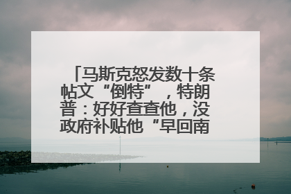 马斯克怒发数十条帖文“倒特”，特朗普：好好查查他，没政府补贴他“早回南非老家”了