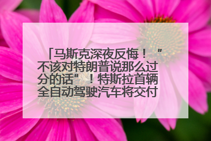 马斯克深夜反悔！“不该对特朗普说那么过分的话”！特斯拉首辆全自动驾驶汽车将交付，马斯克：将从生产线直接开向车主家中！公司股价大涨