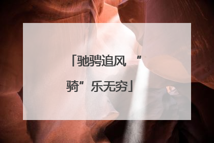 驰骋追风 “骑”乐无穷