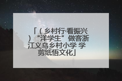 （乡村行·看振兴）“洋学生”做客浙江义乌乡村小学 学剪纸悟文化