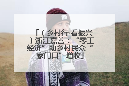 （乡村行·看振兴）浙江嘉善：“零工经济”助乡村民众“家门口”增收