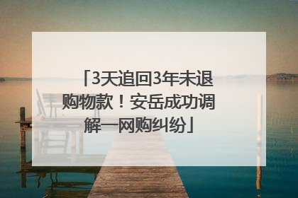 3天追回3年未退购物款！安岳成功调解一网购纠纷