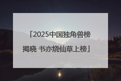 2025中国独角兽榜揭晓 书亦烧仙草上榜