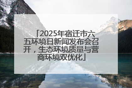 2025年宿迁市六五环境日新闻发布会召开，生态环境质量与营商环境双优化