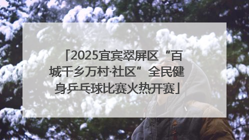 2025宜宾翠屏区“百城千乡万村·社区”全民健身乒乓球比赛火热开赛
