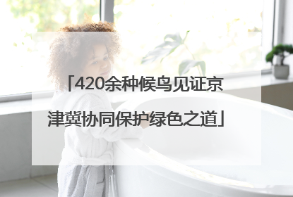 420余种候鸟见证京津冀协同保护绿色之道