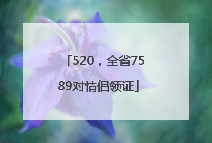 520，全省7589对情侣领证