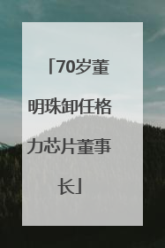 70岁董明珠卸任格力芯片董事长